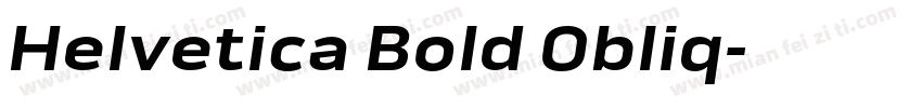 Helvetica Bold Obliq字体转换